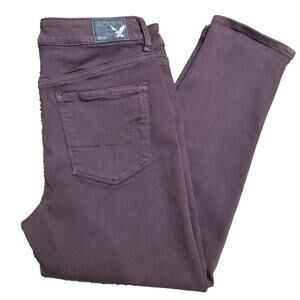 American Eagle Women's HIgh Rise Jeggings Crop Super Stretch Size 10 EUC